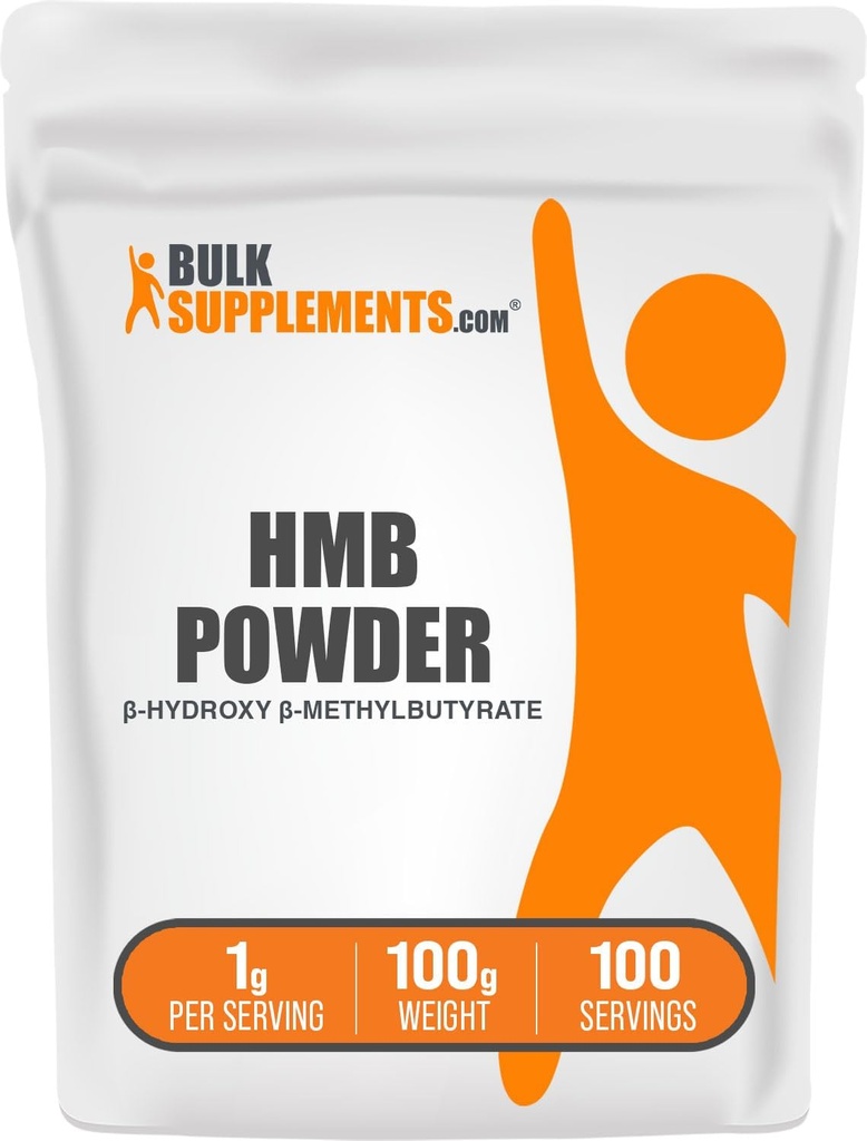 BulkSupplements.com HMB Pulbere - sub formă de HMB de calciu, beta-hidroxi Beta-metilbutirat - Suplimente cu pulbere HMB, gluten gratuit - 1g per Serving, 100g (3.5 oz) (Pachet de 1)
