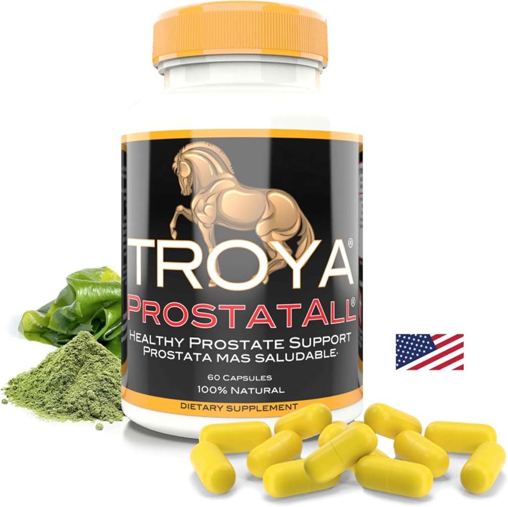 TROYA Supplement – Sag Palmetto, sink, Stinging Nettle & Pumpkin Seed Extract – 60 kapsler – Støtter prostate helse & urinfunksjon