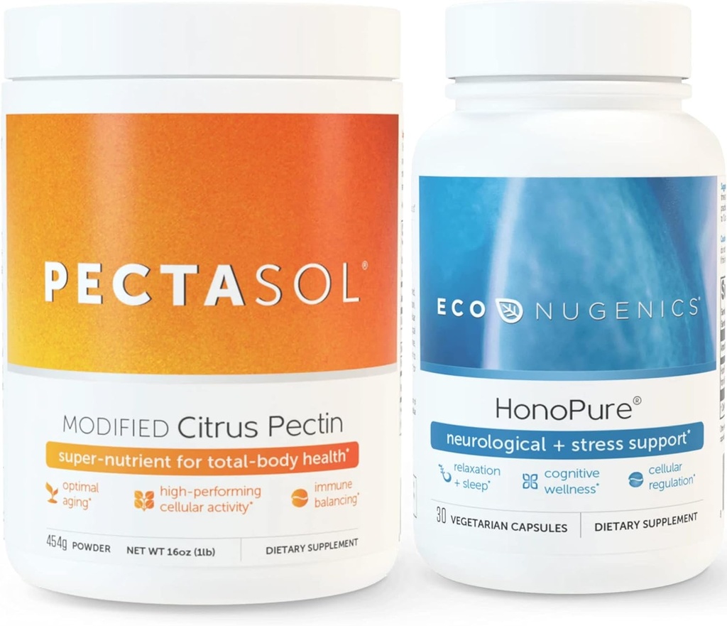 EcoNugenics Ultimate Cellular Health & Immune Support Pack | HonoPure - Magnolia Bark Extract, 30 Kapseln | PectaSol-C Modified Citrus Pectin, 454 Gramm Bundle