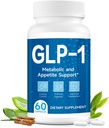 GLP-1 รองรับระบบย่อยอาหาร GLP-1 โดยมีการรองรับเกี่ยวกับยาปฏิชีวนะแบบธรรมชาติ, การย่อยอาหารหลายประเภท, GLP 1 Supplement for Gut, Everation, Overball Healthal Levils - 60 Capsulles(1pc).