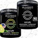 Euvexia Dr Ekberg euLyte Electrolytes Bundle Unflavored + Lemon Lime Variety Pack Sugar Free Electrolyte Порошок з 80+ Мінеральні речовини 90 Обслуговування Кожен Flavor Keto Швидка підтримка Hydration