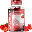 Magnesium Glycinate Gummies, 1000 mg - Hořčík dodatek k podpoře relaxace, srdce zdraví - Žvýkací klid Magnesio Gummies pro dospělé, Glicinato De Magnesio - Strawberry Flavor