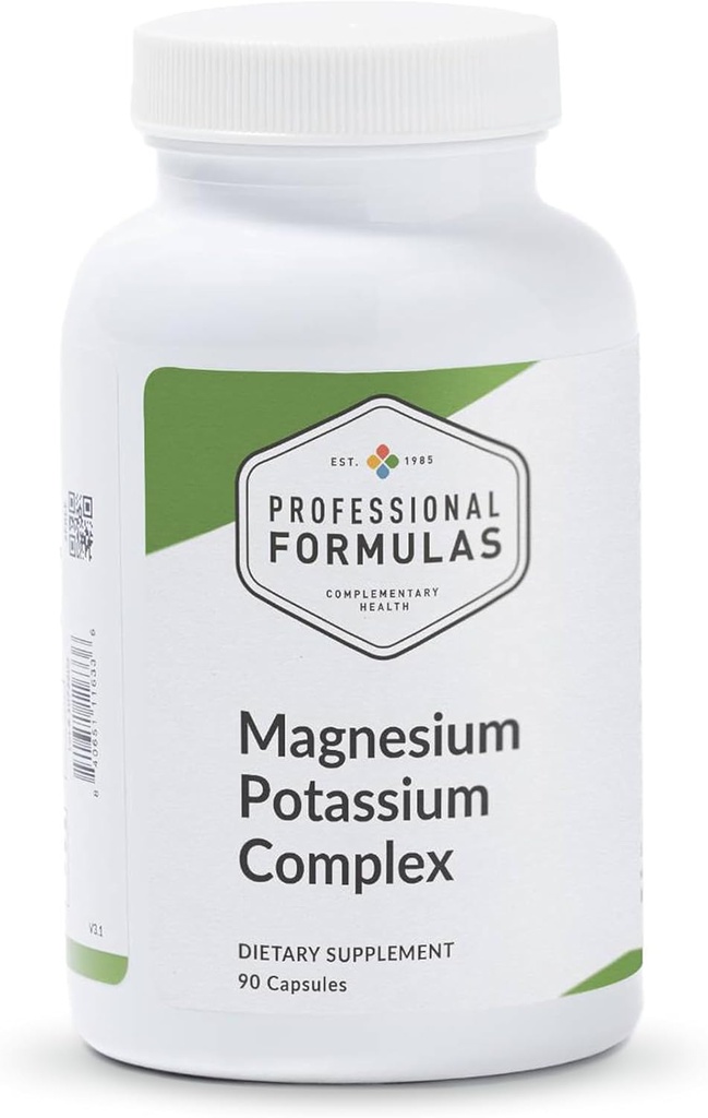Magnesium Potassium Complex – สูง Absorbium (Matate & Citate) และ Potassium Cittection – รองรับกล้ามเนื้อที่แข็งแรง, Nerve, Heart, and hypersiplete – 90 Capsulations