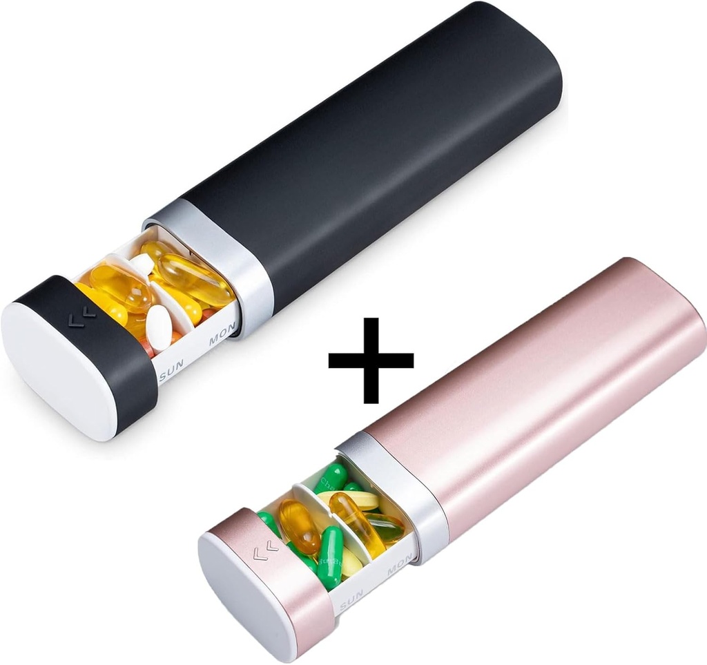 Organizzatore settimanale di pillole 7 giorni, Betife Daily Pill Box, Travel Pill Case, Cute Pill Holder to Hold Vitamins, Medicines, Supplements, Pill Organizer