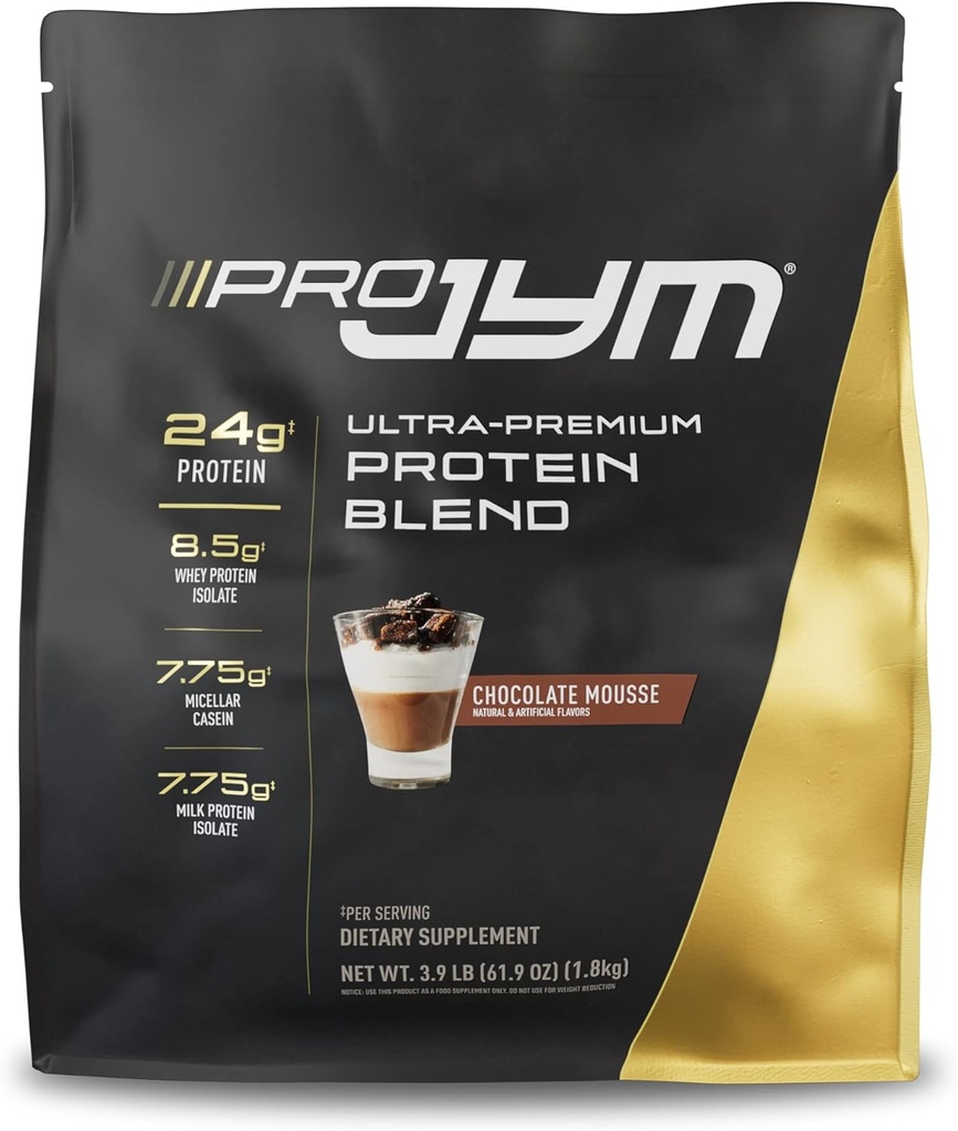 Pro JYM Ciocolata Mousse Pulbere de proteine - Whey Proteine Izolates, Casein, & Proteine de lapte, Lean Muscle Building pentru bărbați și femei, JYM Suplimentul Știința, 45 Serviri