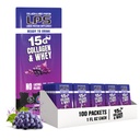 Nutritional Designs LPS Liquid Collagen & Whey Protein Supplement - Non-GMO Drink, Sugar-Free - Promotes Healthy Skin & Hair for Men & Women, Grape, Single Serve (100 Packets)