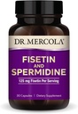 Dr. Mercola Fisetin dan Spermidine, 30 Capsules 125 mg Fisetin, Non-GMO, Gluten Free, Soy Free