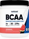 Nutricost BCAA Powder (Watermelon, 30 Servings) - Optimal 2:1:1 Ratio