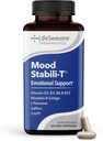 LifeSeasons - Mood Stabili-T - Positive Mood Booster - Enhanced coolness and Happiness - chilled and Balanced mind - Contains Rhodiola, Ginkgo Biloba, and Vitamin D3 - (60 Capsules)