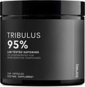 Tribulus Terrestris for Men - Ultra High Potency 25:1 Extract with 95% Saponins - 1300mg Pure & Concentrated Formula - Third-Party Lab Tested for Purity & Quality - 240 Capsules