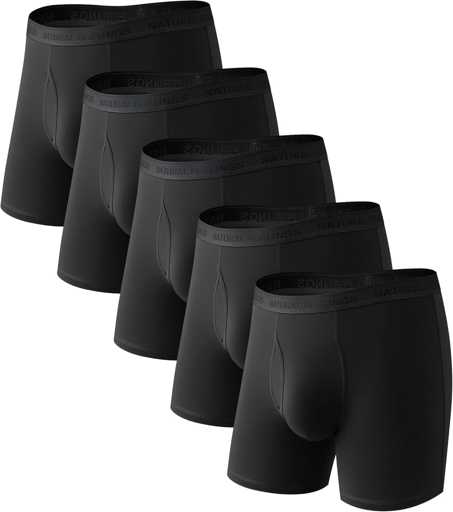 Sentimente naturale Men Lenjerie de corp Viscose de la Bambus Boxer chiloti Pachet de lenjerie pentru barbati