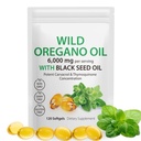 Oil of Oregano Softgels 6000mg, 120 Count, Oregano Oil Supplement Capsules, High Carvacrol, 2 in 1 Oil of Oregano with Black Seed Oil, Non-GMO, Gluten Free