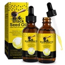 Organic Black Seed Oil - 100% Pure Unrefined, Natural Cold Pressed Black Seed Oil with 2% TQ and a Dynamic Harmony of Omegas 3, 6, 9 Antioxidant, Immune Boost, Joints, Skin & Hair 2.02 Fl Oz (2 Pack)