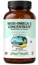 Maxi Health Omega 3 Supplement - Omega-3 Fish Oil Concentrate - Higher Potency Source of EPA/DHA Fatty Acids - Heart, Brain & Joint Health - Kosher Certified Wild Caught Fish - 90 Vegetarian Softgels | Triple Strength 2000 mg, EPA & DHA Omega 3 Fatty Acids, , Heart, Brain & Joint Health, Kosher Certified Wild Caught Fish,