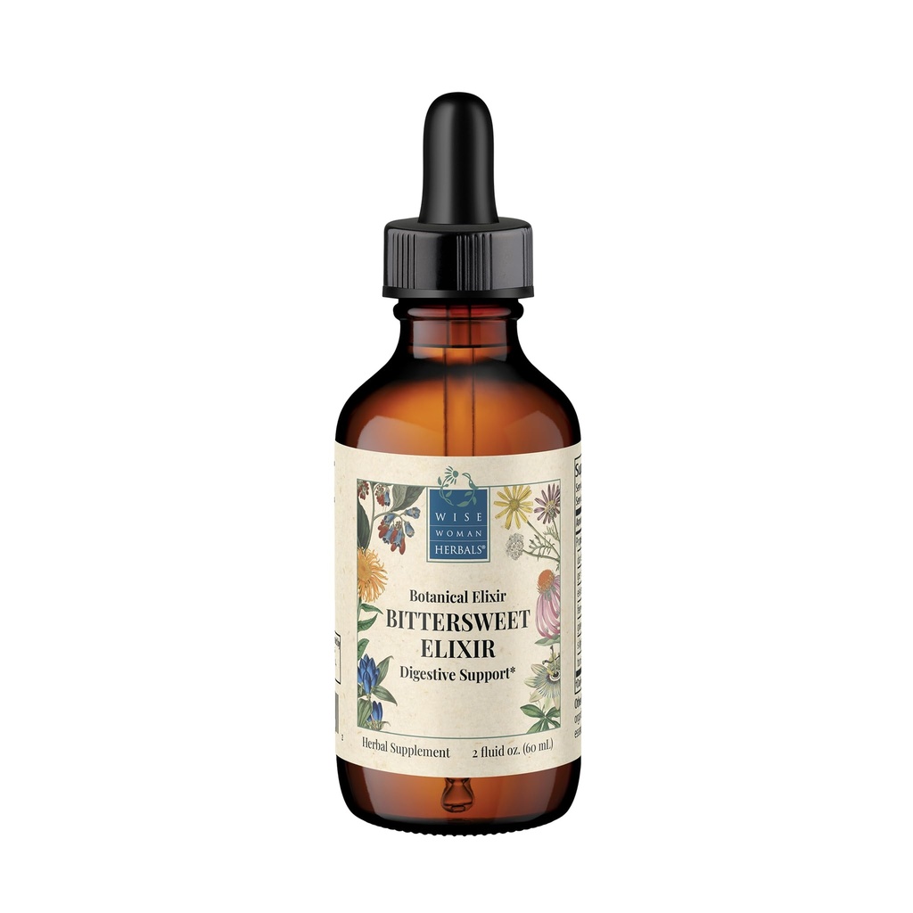 Wise Woman Herbals Bittersweet Elixir, Herbal Digestive Bitter Tonic, Stimulates Appetite & Healthy Digestion, Eases Bloating, Gas & Indigestion, Natural Liquid Extract, Pure Non-GMO, 2 Fl Oz