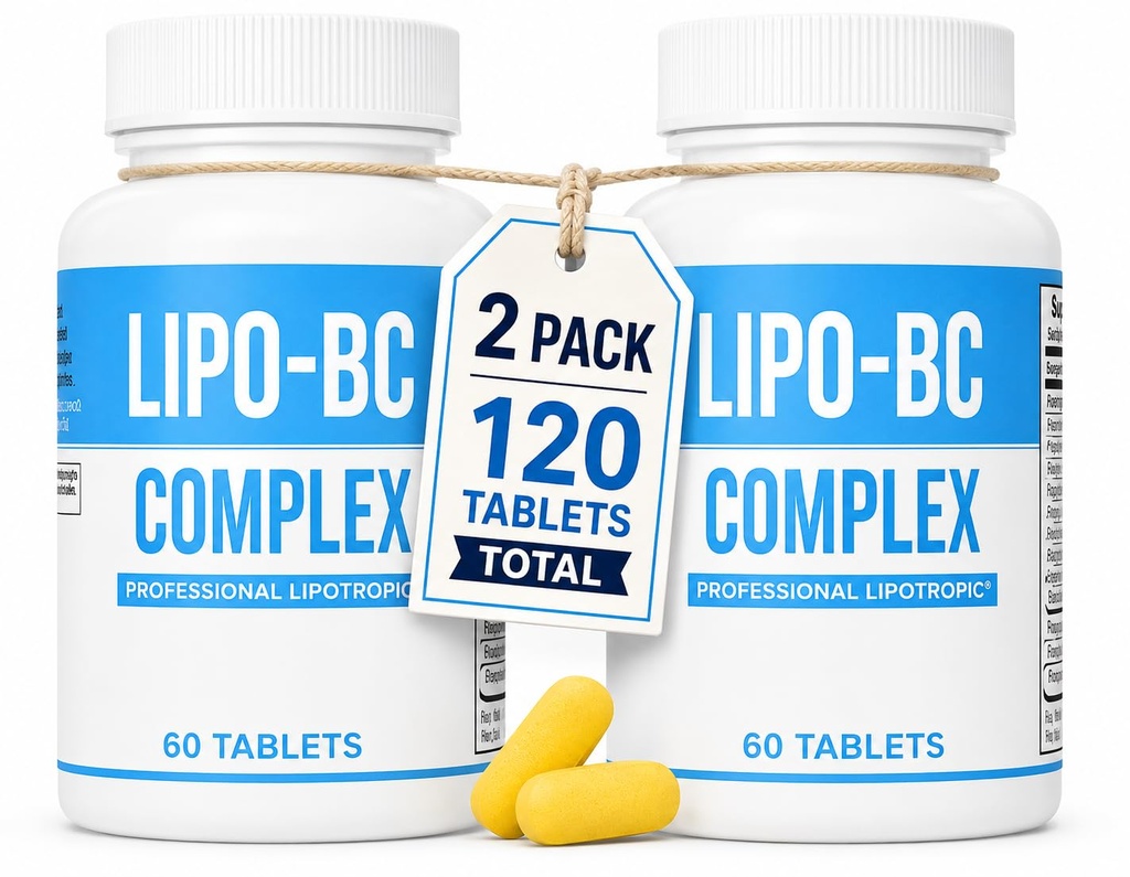 LIPO-BC Tablets, 2 Pack, 60 Tablets Each, 120 Tablets Total