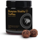 Olympian Vitality Truffles ← Natural Gut Health Dessert & Gut Detox Supplement + Sleep Support  Humic " Fulvic Acid Organic Pure Cacao " Date ← Non GMO " Organic TEN Spartan Bee Bread Brand