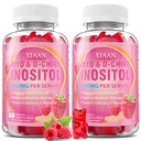 Myo Inositol Gummies 1000mg, Inositol Supplement for Women Myo-Inositol & D-Chiro Inositol for PCOS Support & Female Health, Vegan/Sugar-Free/Gluten-Free, Raspberry Flavor 120 Count
