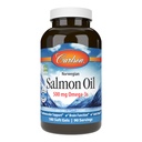 Carlson Salmon Oil, 500mg Omega-3s, Norwegian Wild-Caught Fish Oil, Sustainably Sourced, 180 Softgels