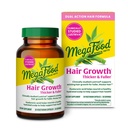 MegaFood Hair Growth – Clinically Studied Lustriva & Hyaluronic Acid - Biotin 10000mcg, Thicker & Fuller Existing Hair Growth Vitamins - 30 Vegetarian Capsules, 30 Servings
