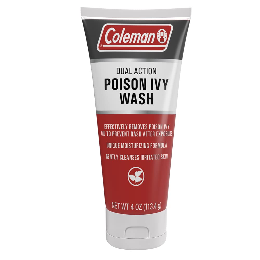 Coleman Poison Ivy Wash, Urushiol Removal System for Poison Ivy, Oak, and Sumac, Soothing Cleanser with Moisturizing Hemp Seed Oil, 4oz