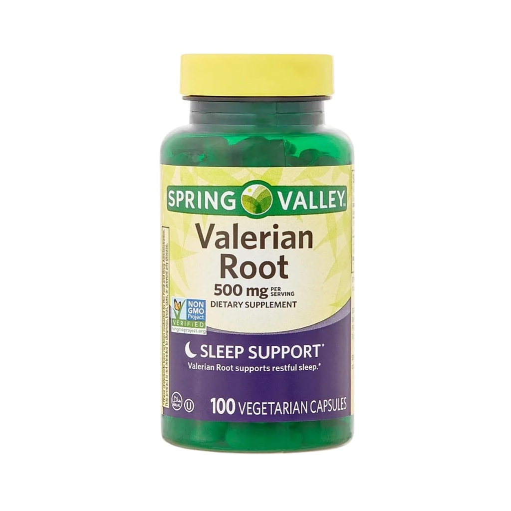 Valerian Root 500mg – 100 Capsules, Organic Valerian Root Extract and Powder, Valerian 500 mg Supplement, Vegan Capsules, Gluten-Free (Pack of 1)
