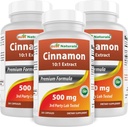 Best Naturals Cinnamon 500 mg 250 Capsules (250 Count (Pack of 3))