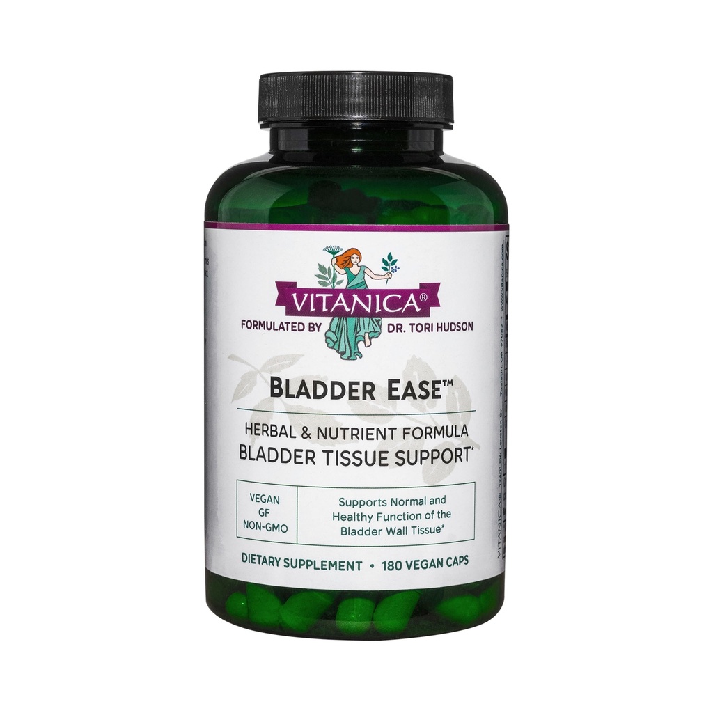 Vitanica Bladder Ease - Herbal Supplement for Urinary Tissue Health Support - Healthy Function of the Organ Wall Lining - Wellness with Vitamin A - Vegan - 180 Capsules