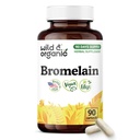 Wild & Organic Bromelain 500 mg Capsules - Digestive Support - Natural Bromelain Supplement - Pineapple Enzyme Source - Vegan, No Fillers, Non-GMO - 90 Count