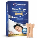 MASSNER Nose Strips for Breathing, Large Breath Strips for Sleeping, Snoring Support, Stuffy Nose and Congestion Relief - Better Night Airflow, 100 Nasal Strip