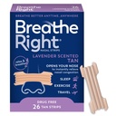 Breathe Right Nasal Strips Lavender Scent Extra Strength Tan Nasal Strips Help Stop Snoring Drug-Free Snoring Solution & Nasal Congestion Relief Caused By Colds & Allergies 26ct (packaging may vary)
