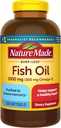 Nature Made Burp 减鱼油 Omega 3 补充品,1000mg软胶,Omega 3 鱼油补充品 健康心脏支持,320软胶,160日供应