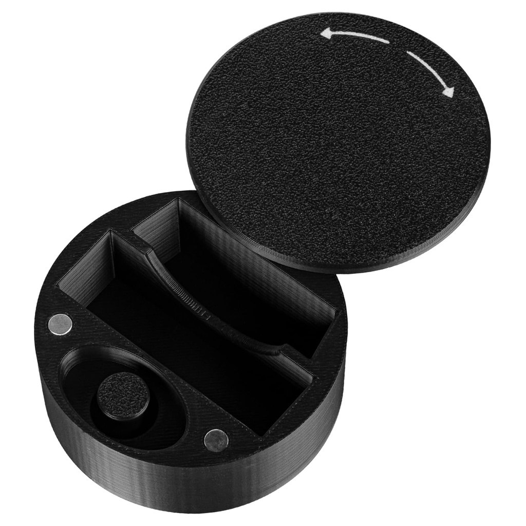 Small Travel Case Compatible with Intake Breathing Magnetic Nasal Strips & Magnetic Refill Applicator – Larger Durable Snoring Solution Case (Black)