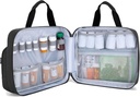 Trunab Pill Bottle Organizer Медицина, несущая сумку Safe Medication Travel Bag для рецепта, витаминов, хранения медицинских добавок (только сумка)