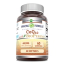 Amazing Formulas CoQ10 with Bioperine Supplement | 400 Mg Per Serving | 60 Softgels | Non-GMO | Gluten Free | Made in USA