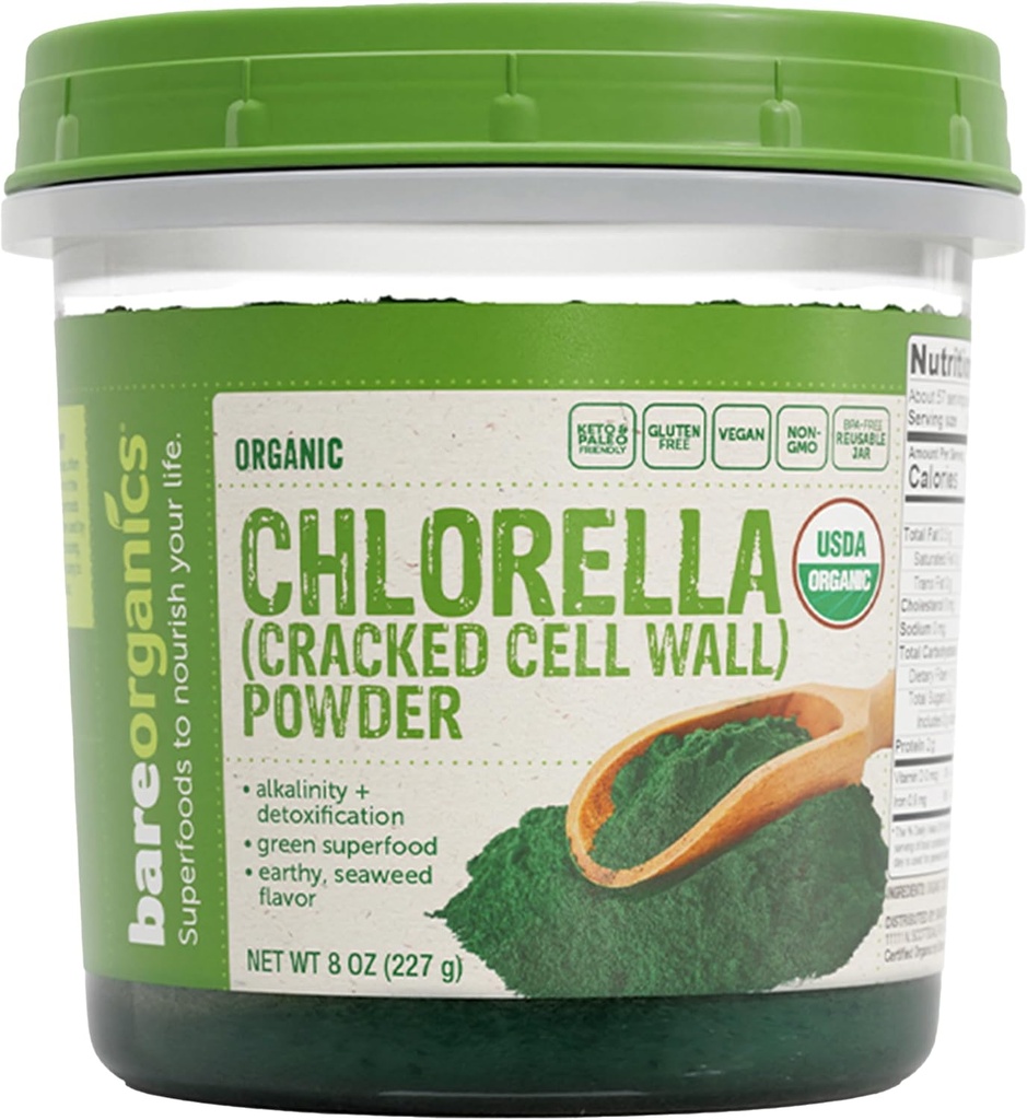 BareOrganics 12522 Chlorella Powder, 8