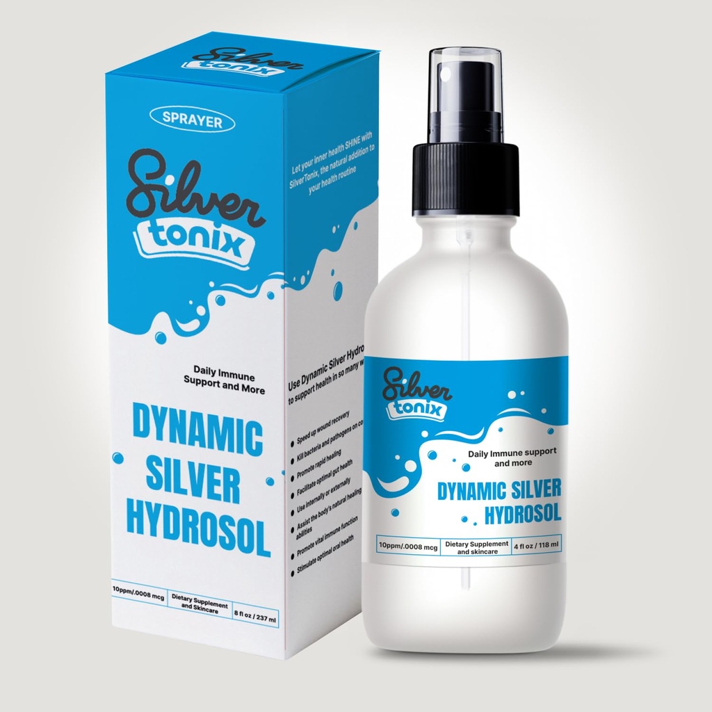 Dynamic Silver Hydrosol Fine Mist Spray – 10ppm Bio-Active Colloidal Silver – Pharmaceutical Grade Purified Water – Topical & Oral Use – Daily Wellness & Skin Cleanliness Support (4 Fl Oz)