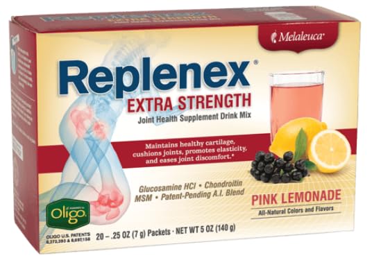 Melaleuca Replenex Extra Strength Joint Health Drink Mix - Pink Lemonade - 20 Packets .25oz Each - Net Weight 5oz