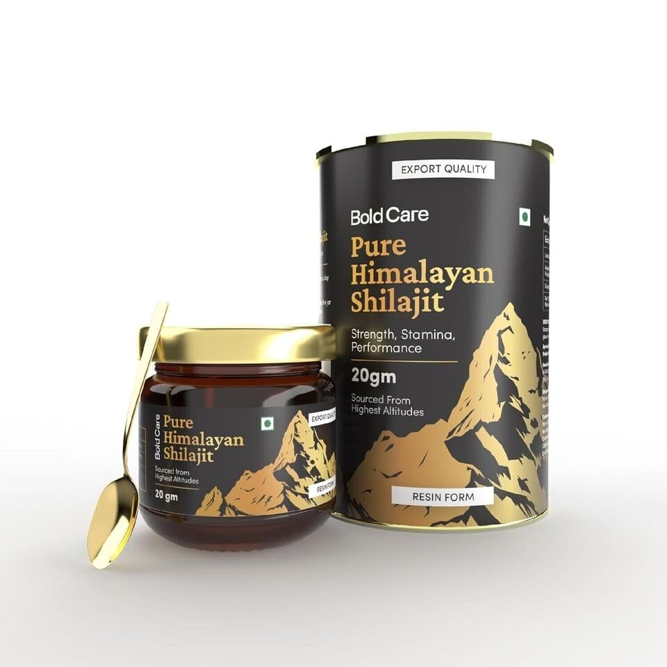 Pure Himalayan Organic Shilajit Resin Supplement | Authentic and Natural | Golden Grade A | Contains Fulvic Acid and Trace Minerals | 20 Grams