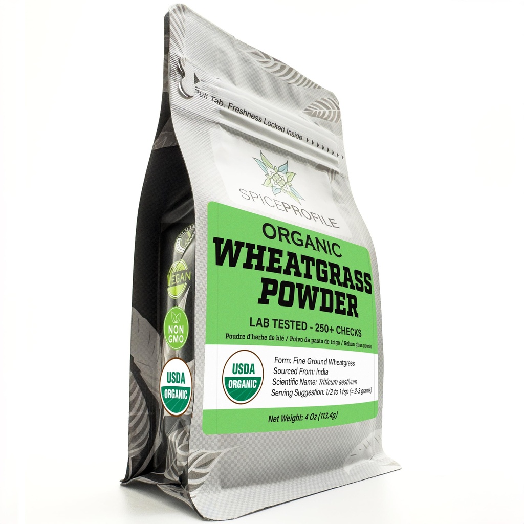 Spice Profile Organic Wheatgrass Powder | 4 oz | Lab Tested