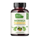 Organic Moringa Oleifera Powder & Turmeric Root Powder with Blackpepper 120 Capsules | Made with Organic Moringa, Turmeric and Black Pepper | Vegan, Gluten-Free and Non-GMO.