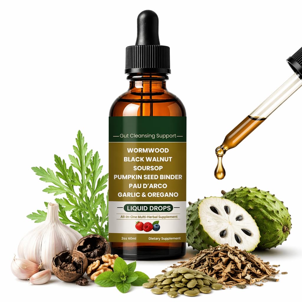 Lumvelle Wild Harvested Wormwood Herbal Drops, Alcohol-Free Gut Cleanse Supplement, Botanical Liquid Extract that Supports Digestive Balance & Gut Wellness. (1pcs)