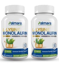 Palmara Health L-Lysine with Monolaurin 600mg 1:1 Ratio (2)