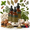 Lumvelle Wild Harvested Wormwood Drops, 7-Ingredient Alcohol-Free Herbal Extract, Gut Cleaning & Digestive Balance Support, Easy-to-Use Daily Liquid Supplement, 3 Pcs Oil