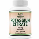 Potassium Citrate Supplement 99mg, 100 Capsules Mineral Supplements Citrato de potasio – Essential Mineral Electrolyte