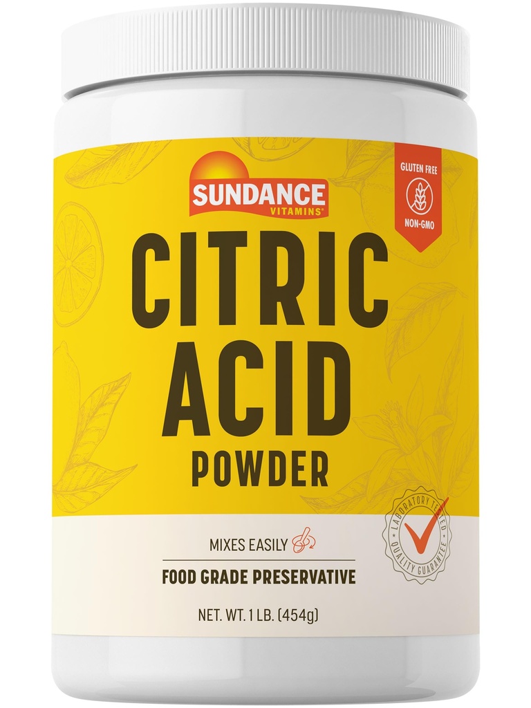 Sundance Citric Acid Powder Food Grade | 1 Lb | Mixes Easily | Vegetarian, Non-GMO and Gluten Free Supplement