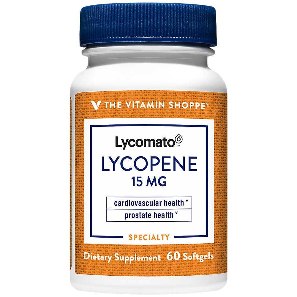 The Vitamin Shoppe Lycopene 15MG, Antioxidant that Supports Cardiovascular, (60 Softgels)