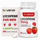 Lycopene 50mg Supplement for Men, 90 Capsules | Natural Tomato Lycopene with Antioxidant Support for Immune & Skin Health, 3 Month Supply