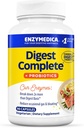 Enzymedica, Digest Complete + Probiotics, Full-Range, Everyday Enzymes with 800 Million CFU Active Cultures per Capsule, 90 Kapseln