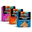 KIND Healthy Grains Energy Bars Variety Pack, Gluten Free, Healthy Snacks, Dark Chocolate Chunk, Peanut Butter Dark Chocolate, Mixed Berry, 18-21g Whole Grains, 30 Count